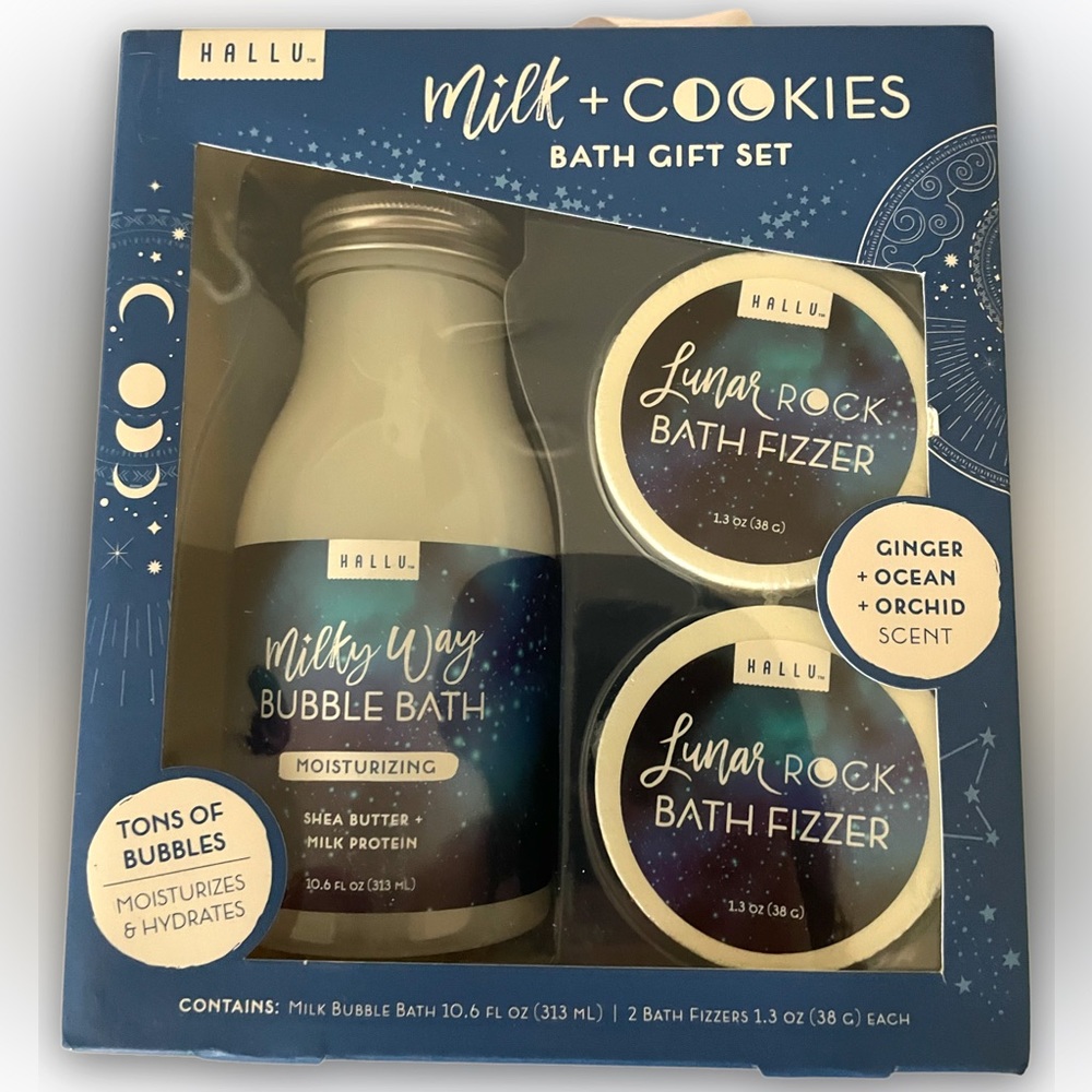 Hallu “Milk + Cookies” Bath Gift Set